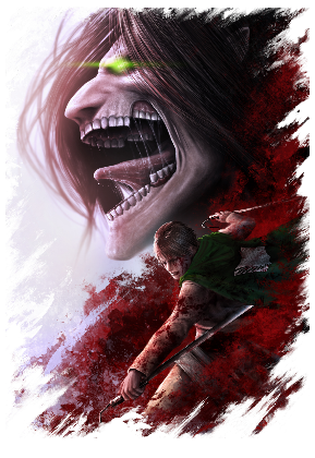 Nadruk Eren Jaeger Attack on Titan - Przód