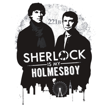 Nadruk Sherlock is My Holmesboy - Przód