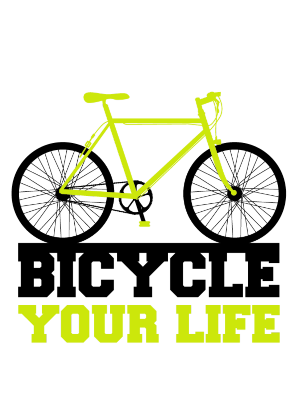 Nadruk Bicycle your life - Przód