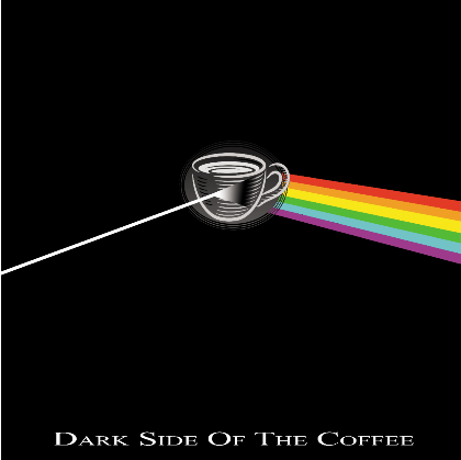Nadruk Dark side the coffee - Przód