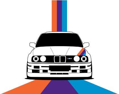 Nadruk BMW E30 - Przód