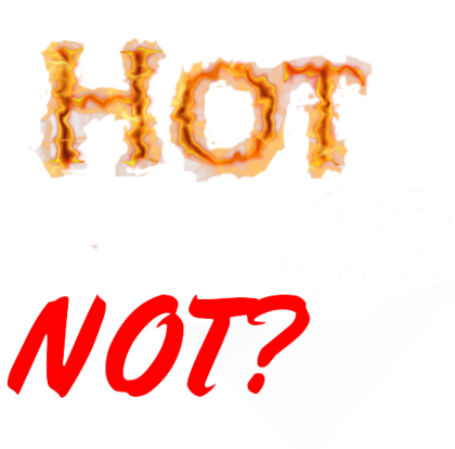 Nadruk Hot or not? - Przód