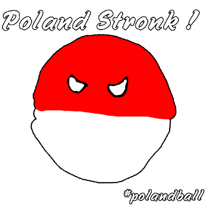 Nadruk Polandball - Przód
