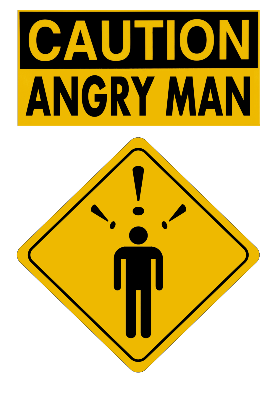 Nadruk angry man - Przód