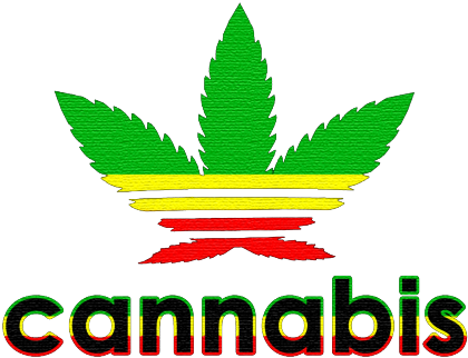 Nadruk cannabis - Przód