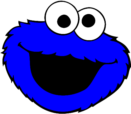 Nadruk cookie monster blue - Przód