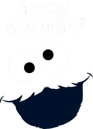 Nadruk Ciasteczkowy potwór I accept cooookies! Got821 Blue DBWB - Przód