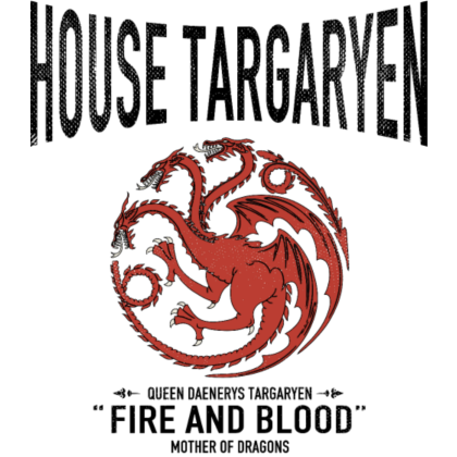 Nadruk House Targaryen - Przód