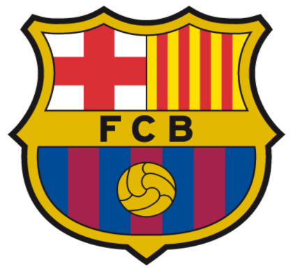 Nadruk FC BARCA WHITE - Przód