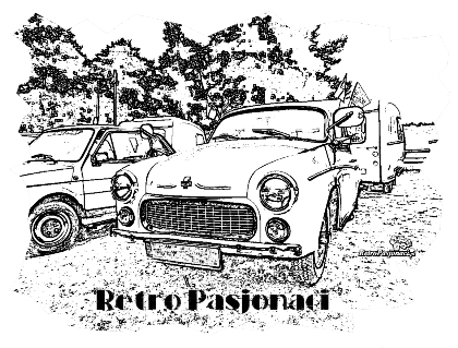 Nadruk Retro Pasjonaci - Syrena - Przód